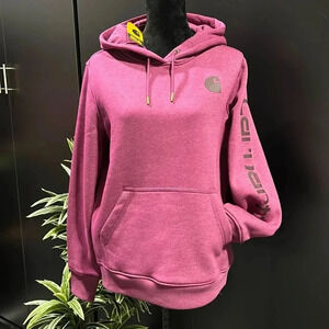 Carhartt Relaxed Fit Midweight Hoodie/sweatshirt,logo sleeve,pouch pocket,fleece